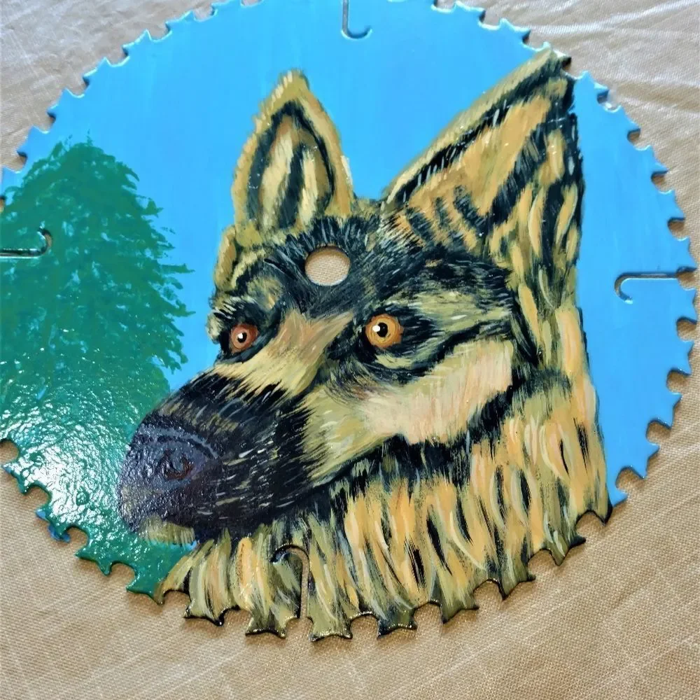 Hand Crafted German Shepherd Dog Painting On 10